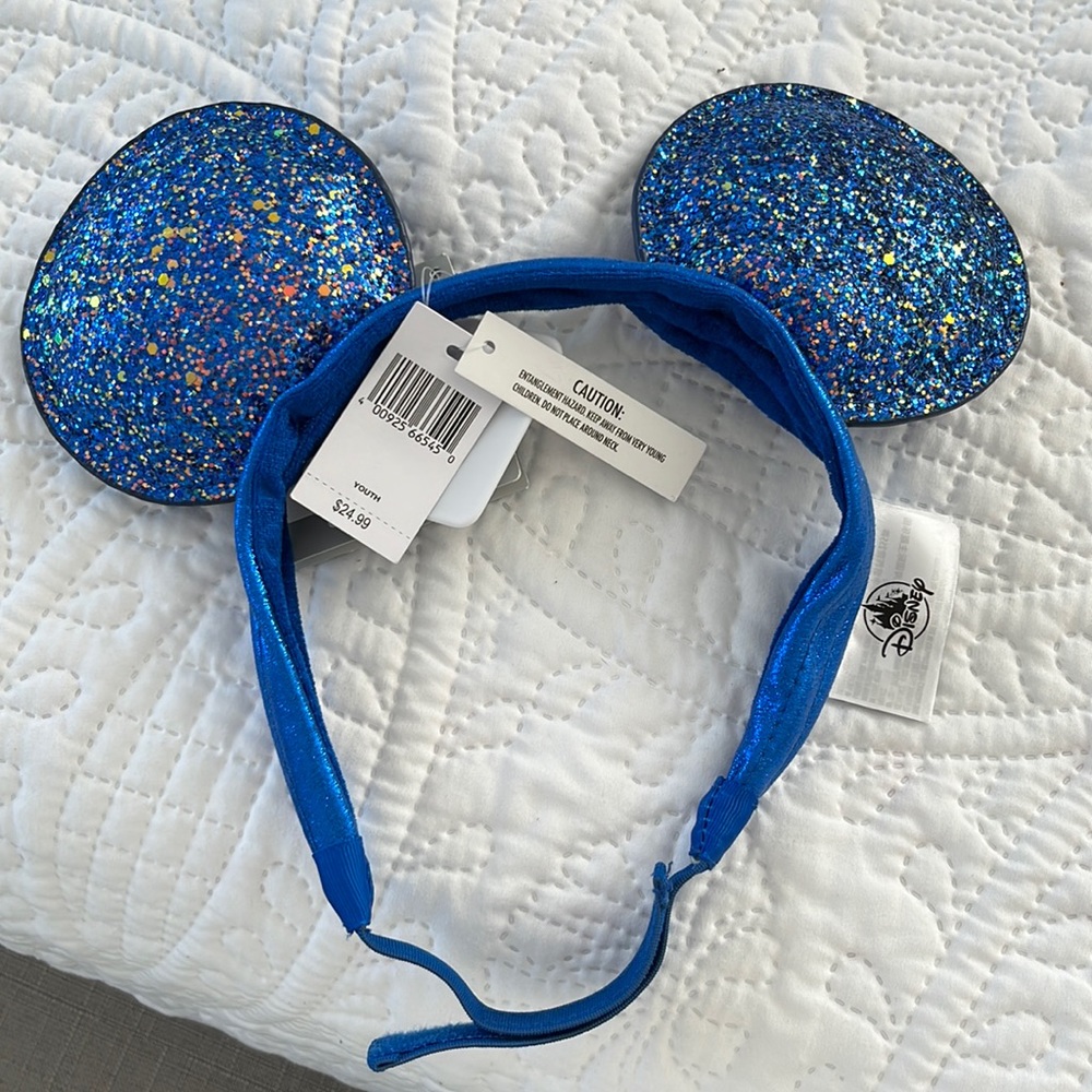 Blue Sparkly Disney Ears